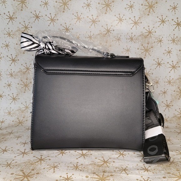 NWT‎ Valentino Orlandi Black Vegan Leather Bag with Stud Accents - Picture 8 of 12